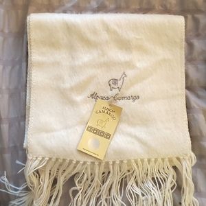 Alpaca Camargo fringe scarf NWT